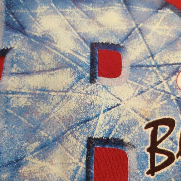 Vtg Lee Sport 90's Chicago Blackhawks Pullover Crewneck Sweater Nutmeg Men's L - Picture 3 of 10